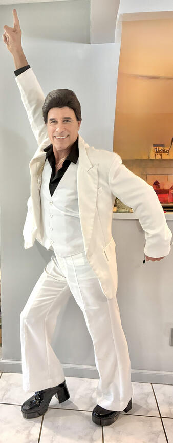 Phil Travolta, John Travolta Impersonator - the iconic Saturday Night Fever Point Pose